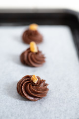 自宅でお菓子作り　ガナッシュクッキー　焼く前のクッキー生地