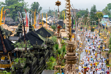 Ceremony at besakih temple in Bali