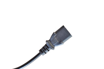 Power Plug With Power Cable - Isolated On White Background. 
Clipping path