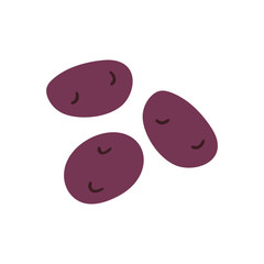 Flat colored vegetable potatoes icon isolated on white background. Concept for farmers market, organic food, grocery store, cafe, restaurant.  Natural product, vegetarian, fresh, natural design