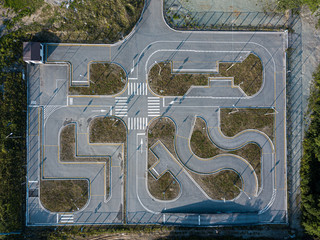 Aerial view over Obstacle Course