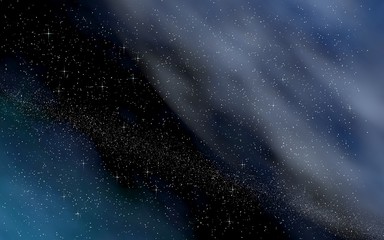 Colorful and beautiful space background. Outer space. Starry outer space texture. 3D illustration