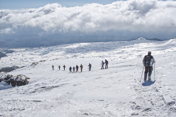 Panorami invernali in trekking sulla neve