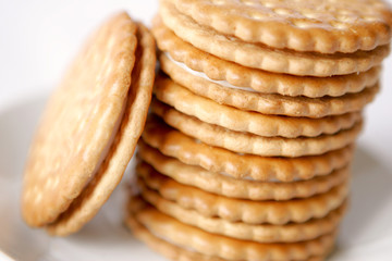 Assortiment de biscuit sur fond neutre