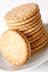 Assortiment de biscuit sur fond neutre