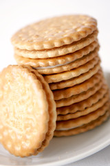Assortiment de biscuit sur fond neutre