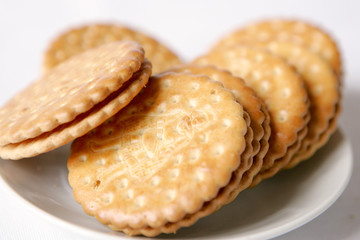 Assortiment de biscuit sur fond neutre