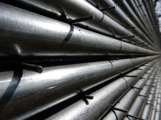 metal pipes background