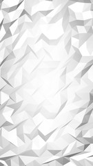 Fototapeta premium White abstract background. Lowpoly backdrop. Crumpled paper. 3D illustration
