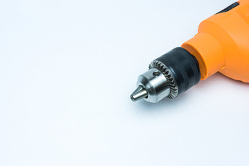 Orange drill isolated on white