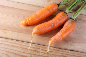 Carrots on table