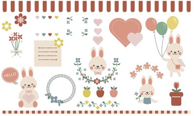 ウサギのフレームセット