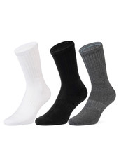 Set of short socks white, grey, black isolated on white background. Three pair of socks in...