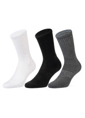 Set of short socks white, grey, black isolated on white background. Three pair of socks in different colors. Sock for sports on invisible foot as mock up for advertising, branding, design.