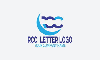 abstract logo design RCC LETTER