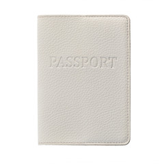 Close-up on a passport isolated on white background