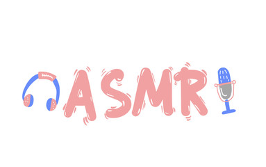 ASMR text acronym. Vector hand drawn letters.
