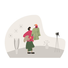 Flea market. Local sale. Vector color illustration