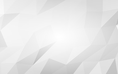 Fototapeta premium White abstract background. Lowpoly backdrop. Crumpled paper. 3D illustration