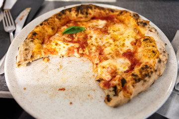 Pizza Margherita sliced