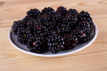 Blackberry on table