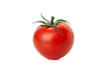 Fresh red tomato isolated on white background