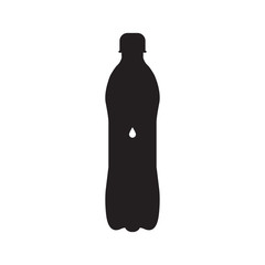 Black silhouette of a water bottle vector illustration