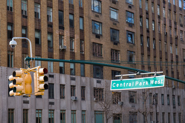 yellow traffic lights in the city