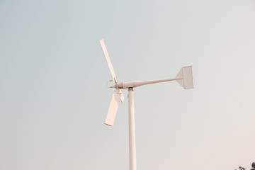 wind turbine on blue sky