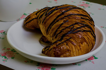 croissant and coffee