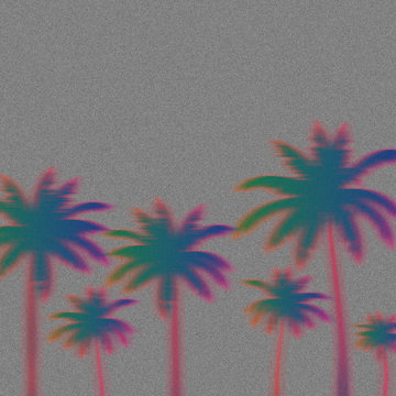 Palm trees silhouette art illustration