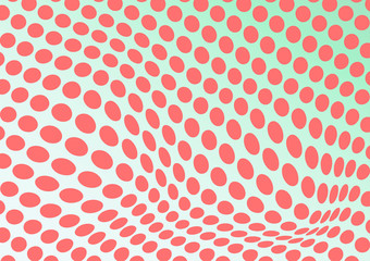 Red pink dot brick wall is texture vector for use wallpaper. Abstract pattern circle wall background.
