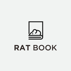 book mouse logo / mouse vector