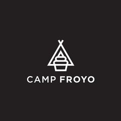ice cream camp logo / camp logo