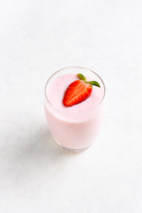 Strawberry yogurt with fresh berry
