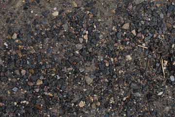 old asphalt of an abandoned road