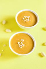 Peanut sauce in bowls