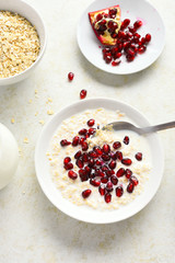 Pomegranate oats porridge