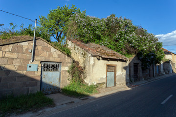 Fototapeta na wymiar Old wine cellars in the Village of Noszvaj, Hungary