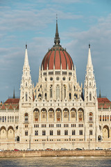 Fototapeta premium a view in budapest parliament at daylight