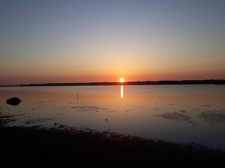 sunset on the lake