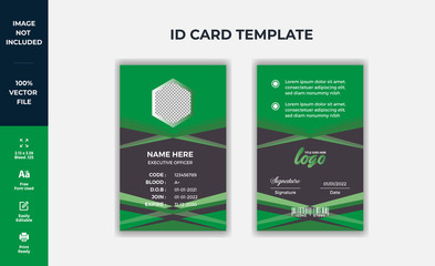 Line art Vector Id Card Template Design