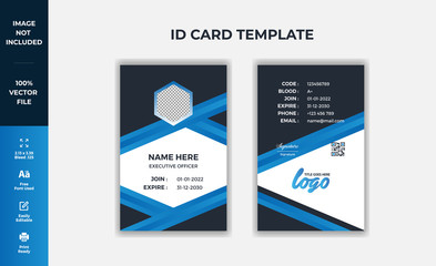 Modern ID Card Template Design