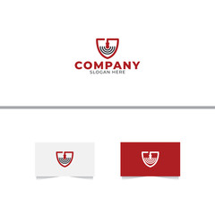 Shield Signal Logo Design Template