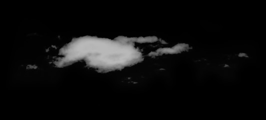 Clouds On black background. use blend mode 