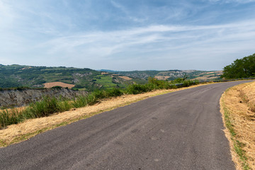 Fototapeta na wymiar Summer landscape near Meldola, in the Appennino