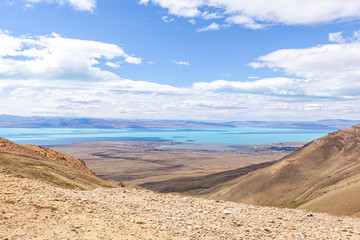 View of Argentinean lake, from the top of mount 