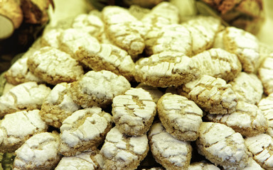 Italian almond biscuits in Florence