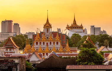 The temple is best known for the Loha Prasat , a multi-tiered structure 36 m high and having 37 metal spires, signifying the 37 virtues toward enlightenment. It is the third Loha Prasada 