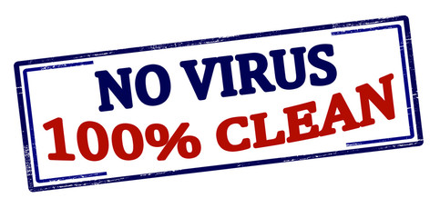 No virus one hundred percent clean